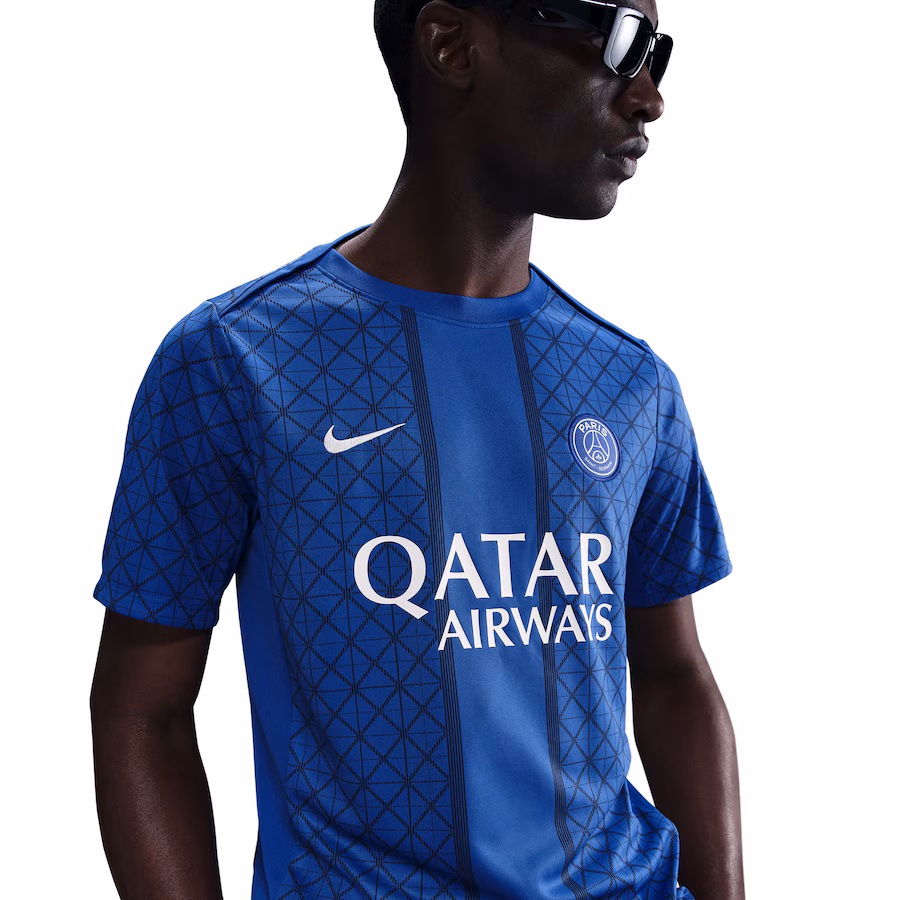 Футбольное джерси PSG Nike Pre Match Top - Blue