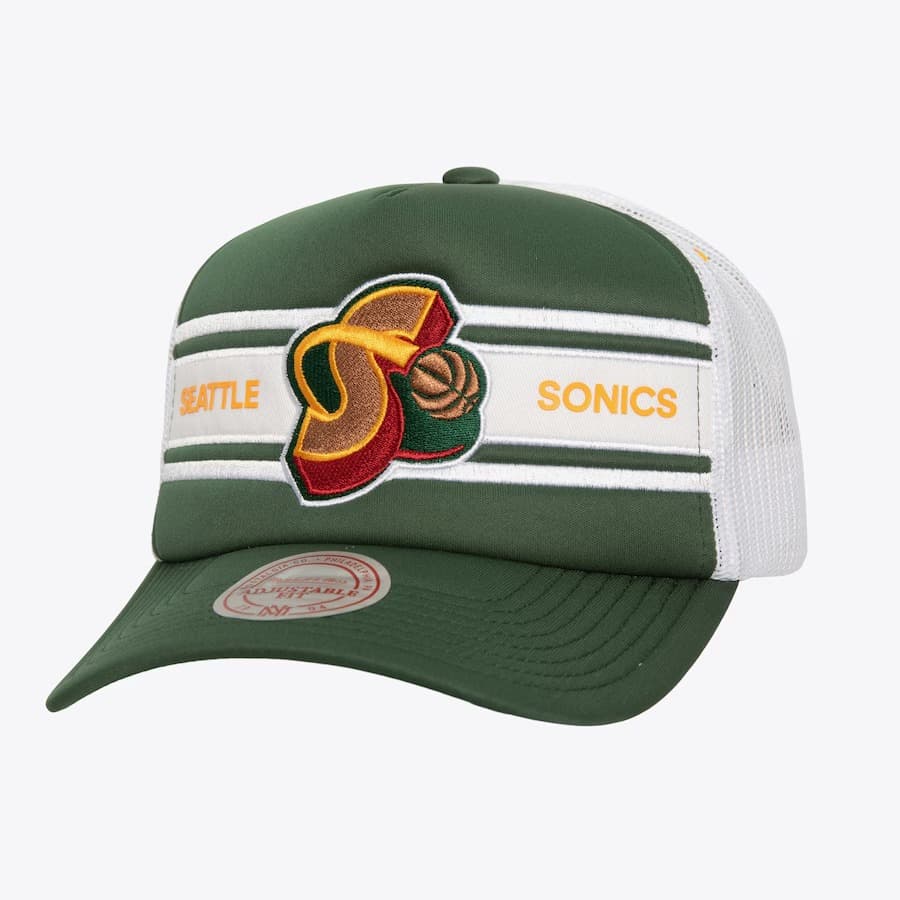 Mitchell-Ness-Green-Seattle-SuperSonics-Hardwood-Classics-Sideline-Trucker-Snapback-Hat