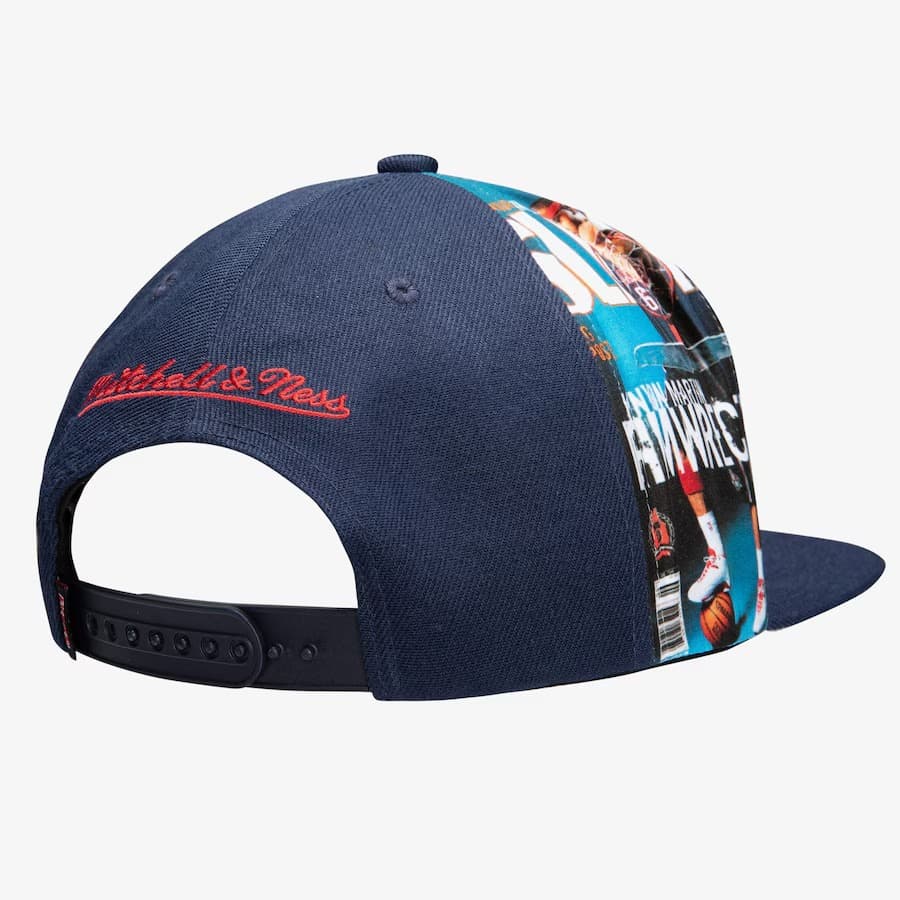 Бейсболка Mitchell & Ness Kenyon Martin Navy New Jersey Nets Hardwood Classics Slam Side Cropped Snapback Hat