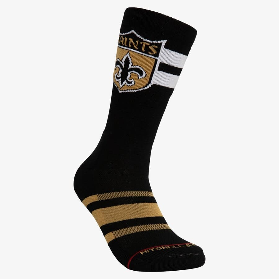 Спортивные носки Mitchell & Ness New Orleans Saints Lateral Crew Socks