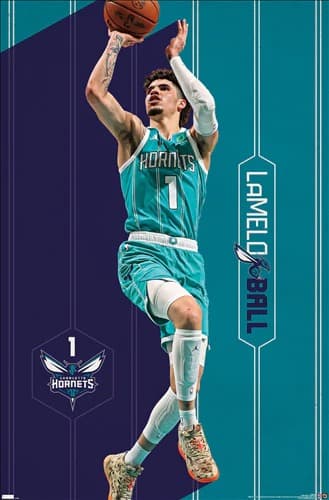 Настенный постер Lamelo Ball Charlotte Hornets NBA Wall Poster