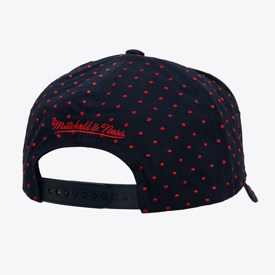 Бейсболка Mitchell & Ness Navy Atlanta Braves Polka Polka Pro Adjustable Hat