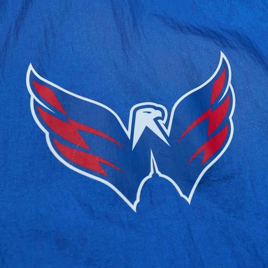 Анорак Mitchell & Ness Navy Washington Capitals Team 2.0 Anorak Quarter-Zip Windbreaker Jacket