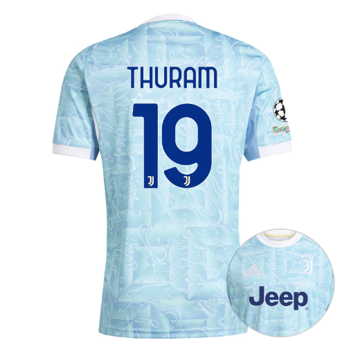 Детское футбольное джерси JUVENTUS away jersey 25/26 THURAM 19