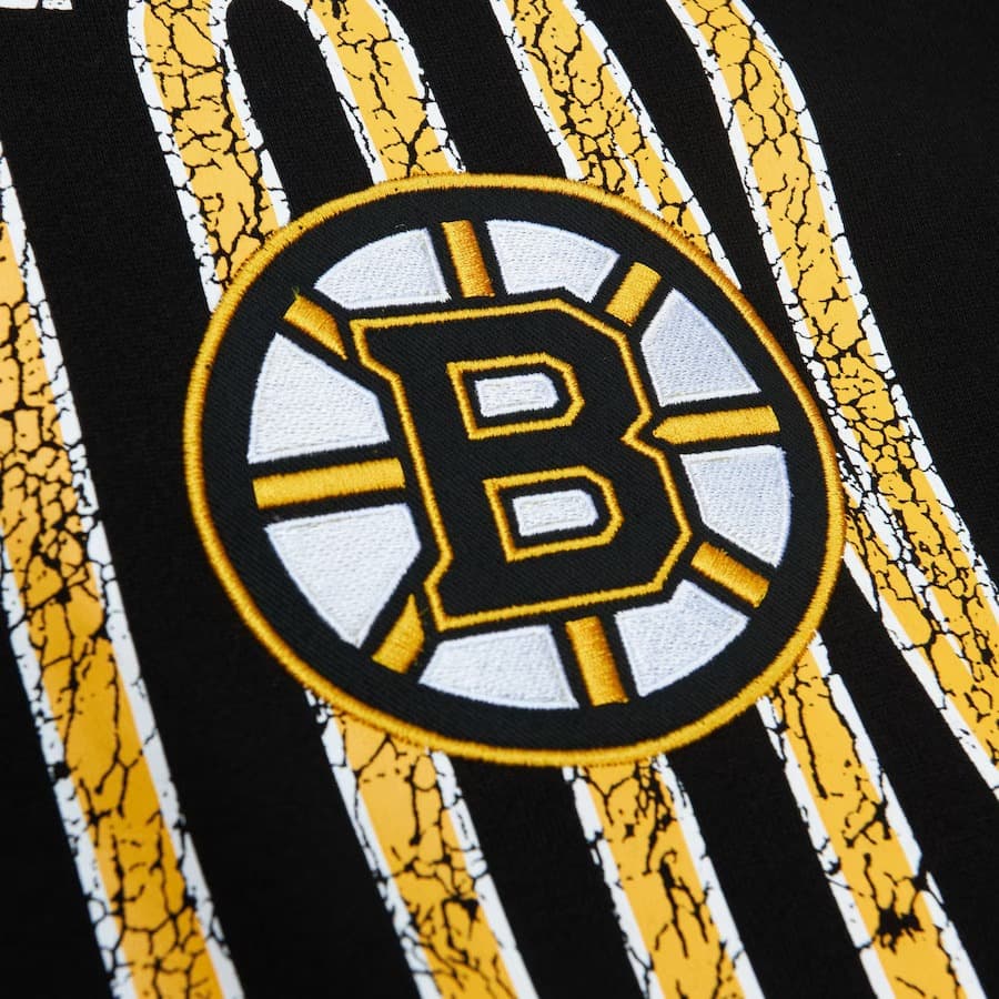 Худи Mitchell & Ness Black Boston Bruins Team OG Fleece Pullover Hoodie