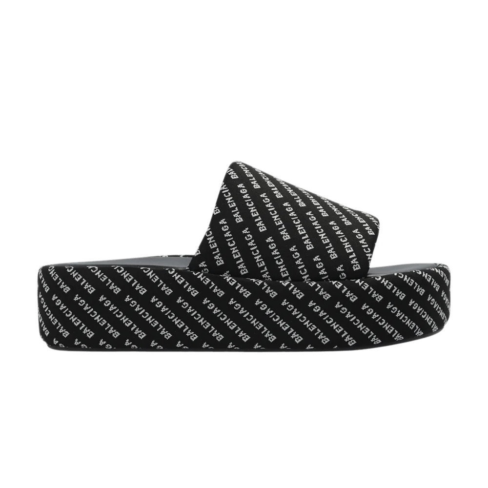Balenciaga Wmns Rise Platform Slide 'Allover Print - Black White'