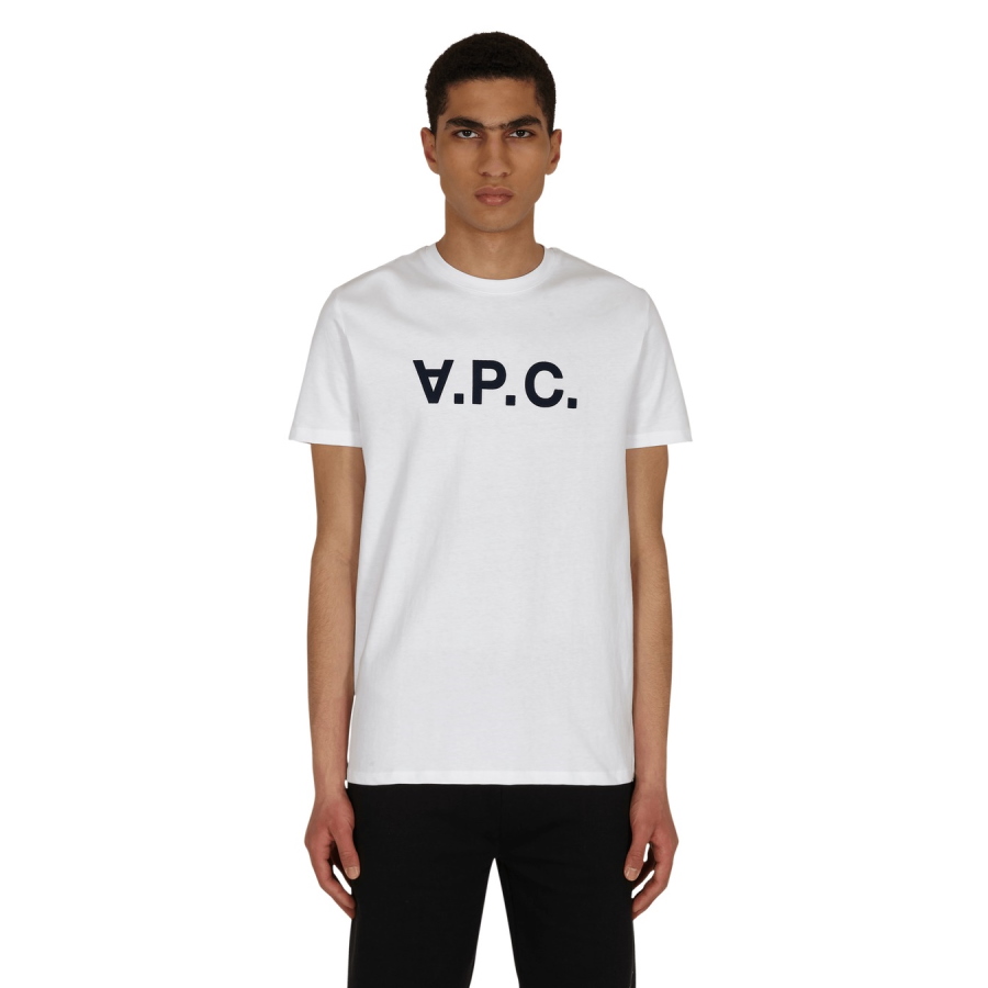 Футболка A.P.C. White VPC T-shirt Dark Navy Blue