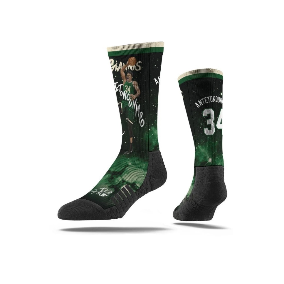 Спортивные носки Strideline Giannis Antetokounmpo Milwaukee Bucks Premium Full Sub Socks