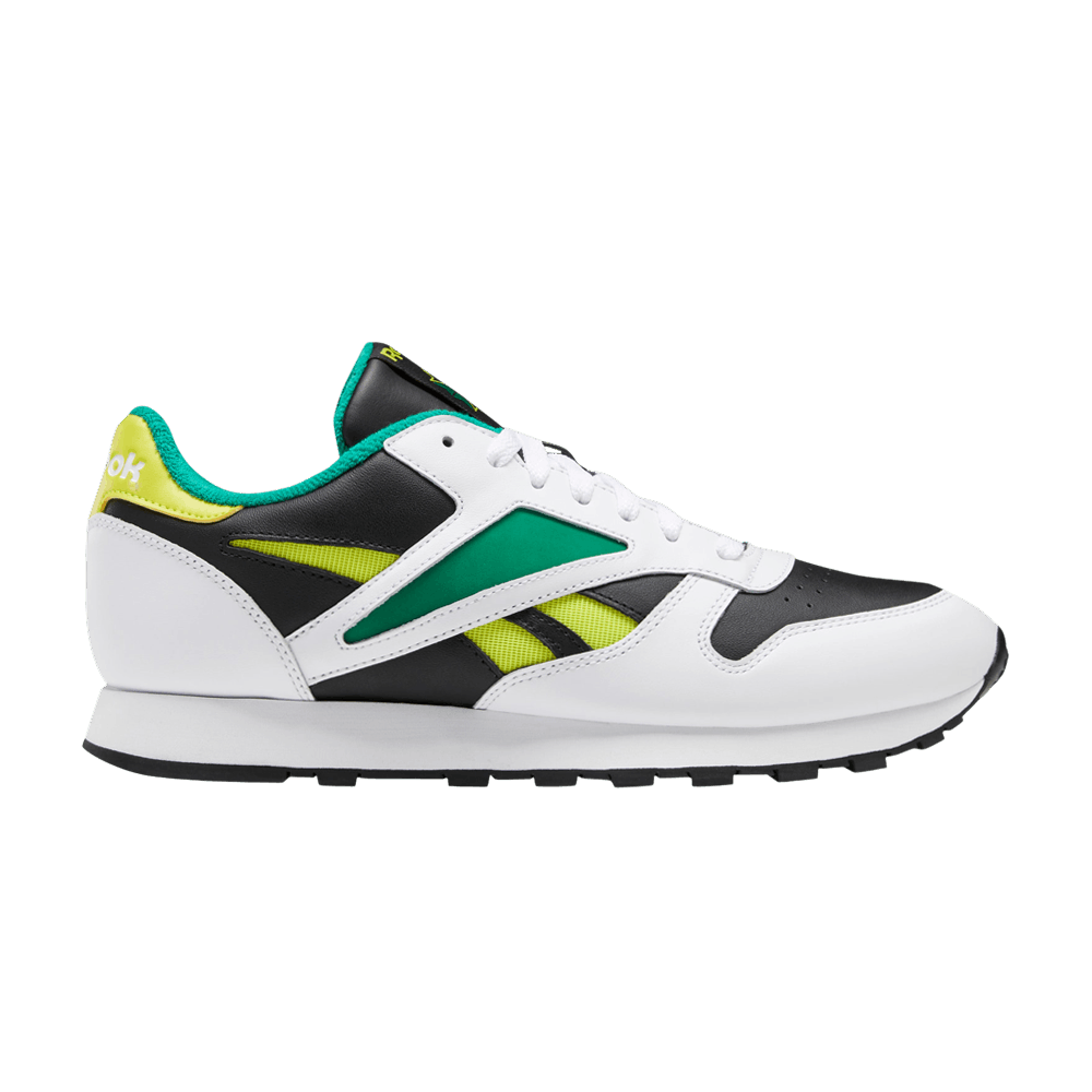 Кроссовки Reebok Classic Leather Mark 'Black Hero Yellow'