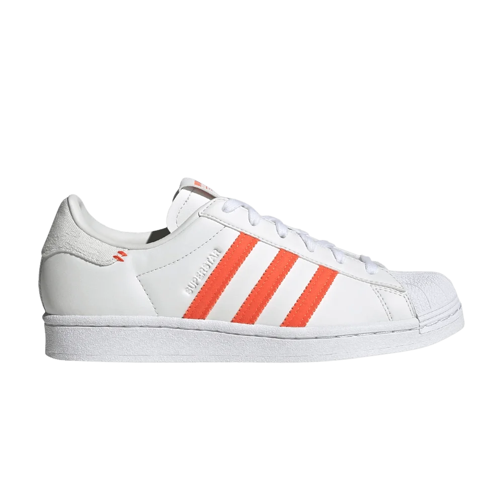 Кроссовки Adidas Wmns Superstar 'Crystal White Solar Red'
