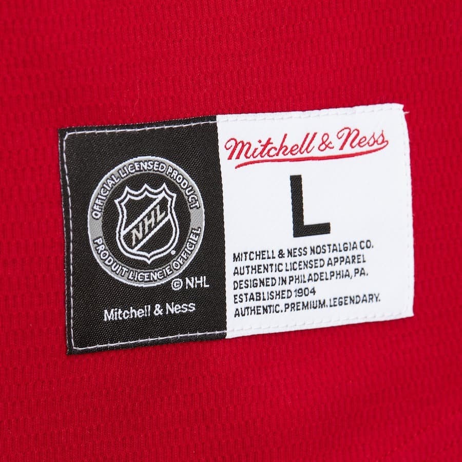 Лонгслив Mitchell & Ness Red New Jersey Devils Thermal Henley Top