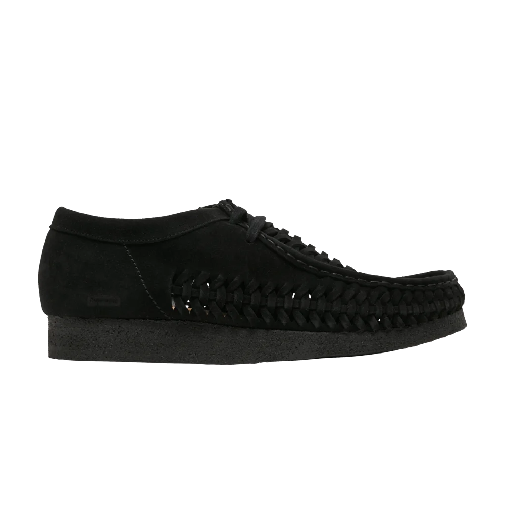 Krossovki-Supreme-x-Clarks-Woven-Wallabee-Black