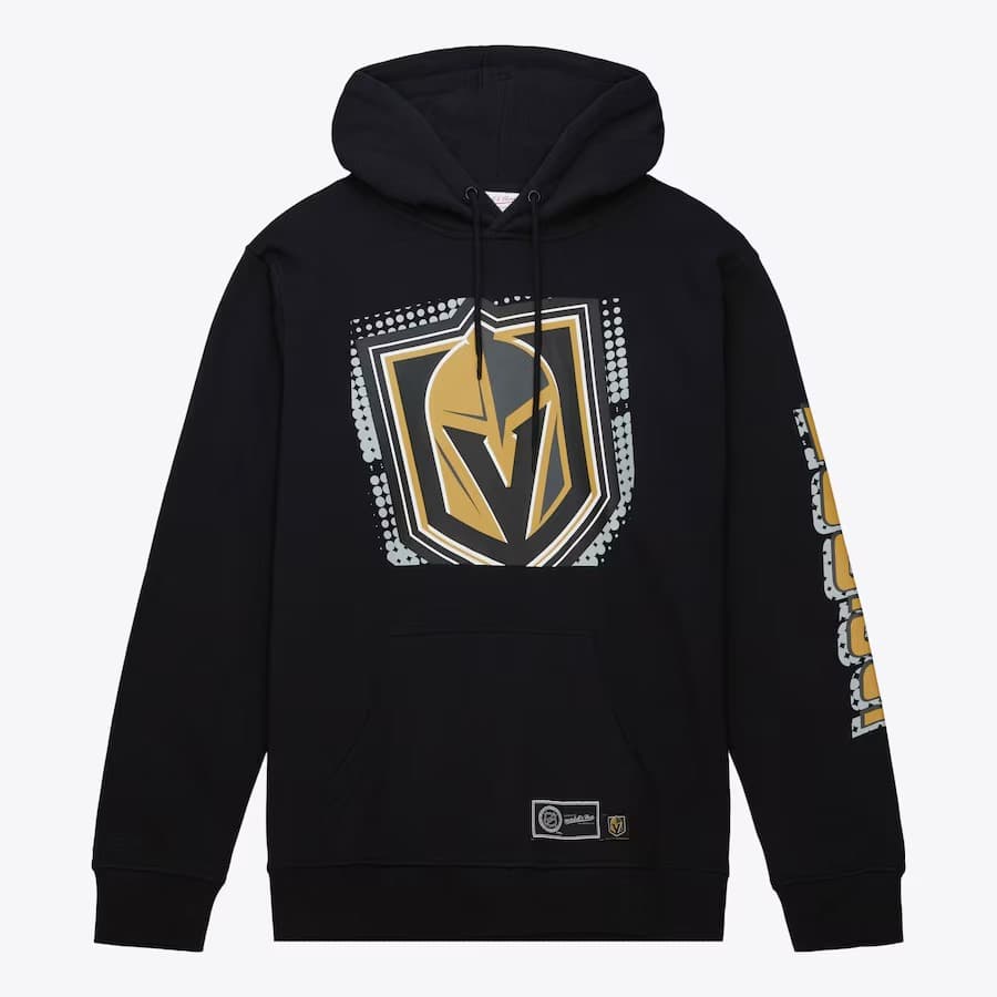 Худи Mitchell & Ness Black Vegas Golden Knights Big Face 7.0 Pullover Hoodie