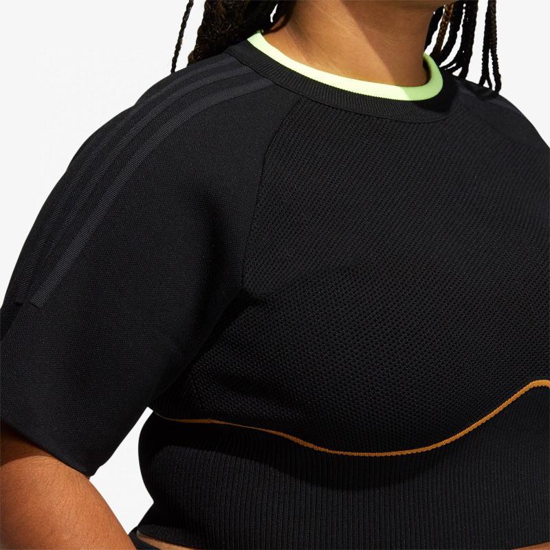 Спортивный топ adidas Ivy Park Knit Crop Top (Plus Size) Black/Mesa