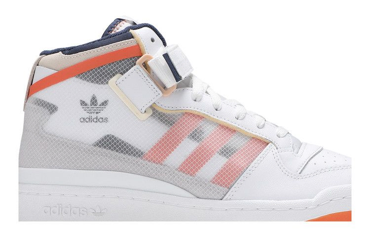 Кроссовки Adidas Forum Mid TT 'White Acid Orange'