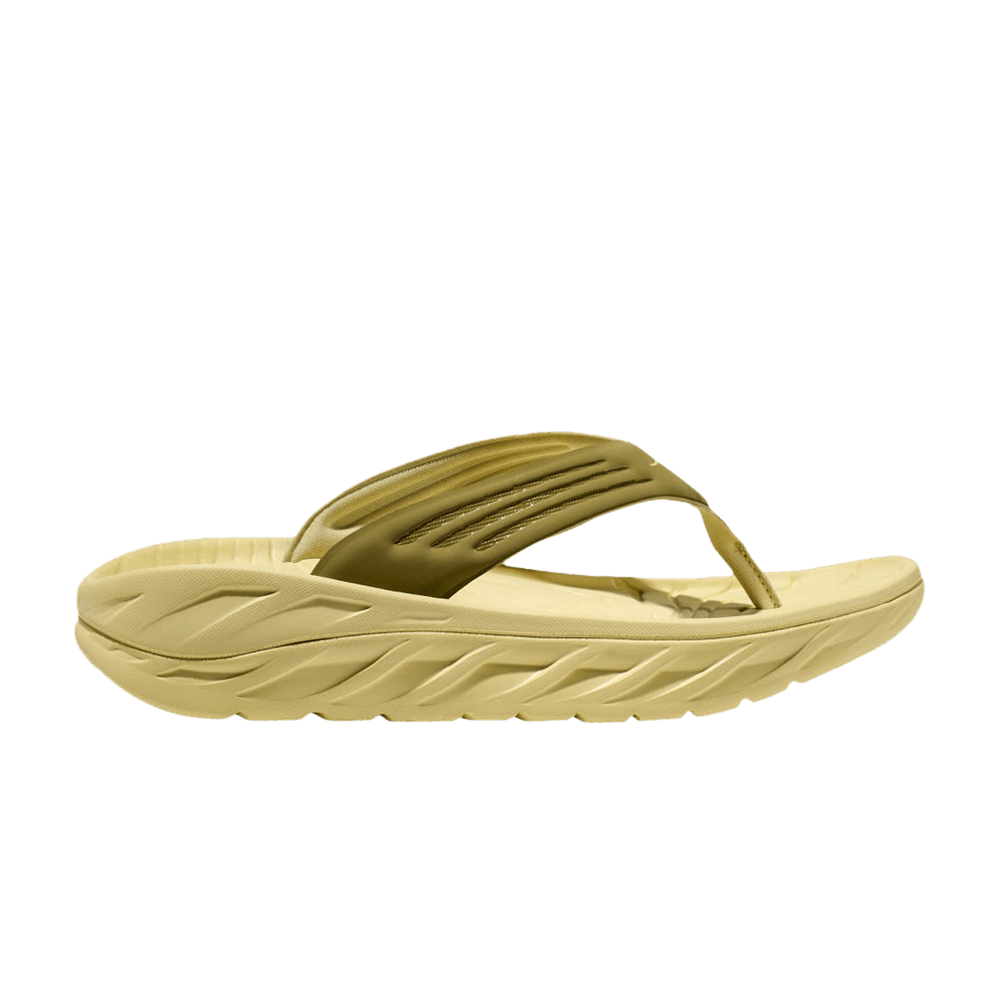 Кроссовки HOKA Ora Recovery Flip Slide 'Green Moss Celery Root'