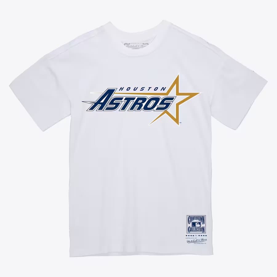 Футболка Mitchell & Ness White Houston Astros Wordmark T-Shirt