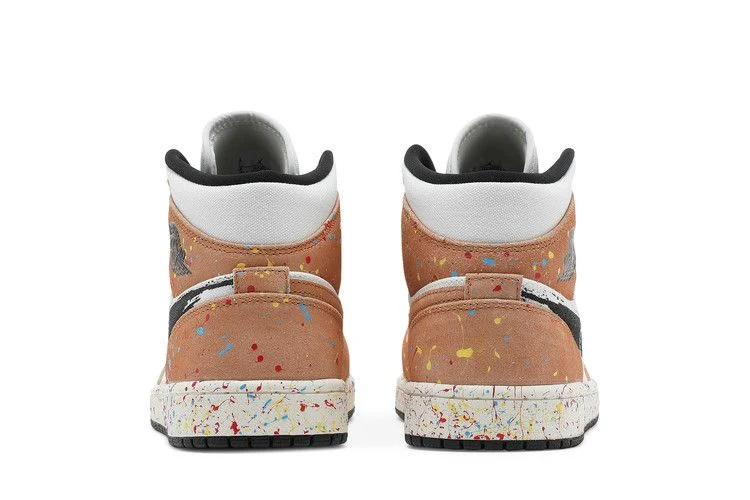 Кроссовки Air Jordan 1 Mid SE 'Brushstroke Paint Splatter'