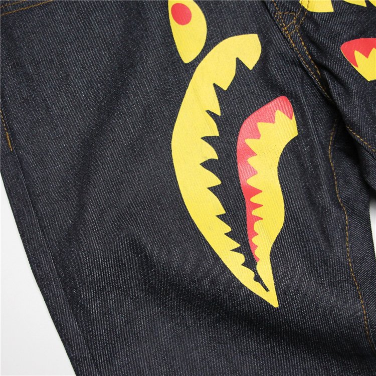 Спортивные штаны Джинсы AAPE с акулой