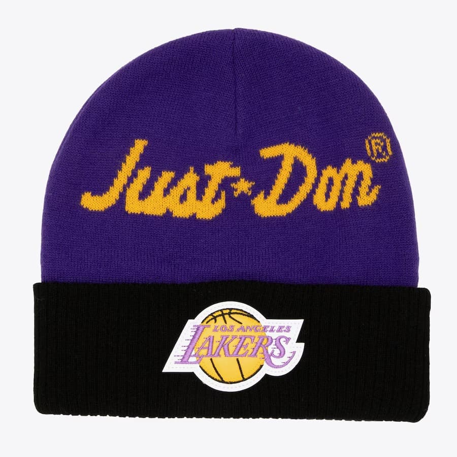 Mitchell-Ness-Purple-Los-Angeles-Lakers-x-Just-Don-Hardwood-Classics-Cashmere-Cuffed-Knit-Hat