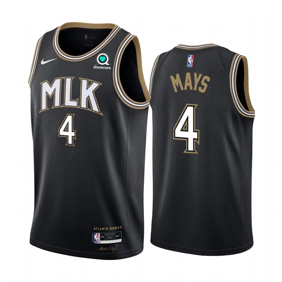 Баскетбольная джерси 2020-21 Atlanta Hawks #4 Skylar Mays City Edition Black Swingman Jersey