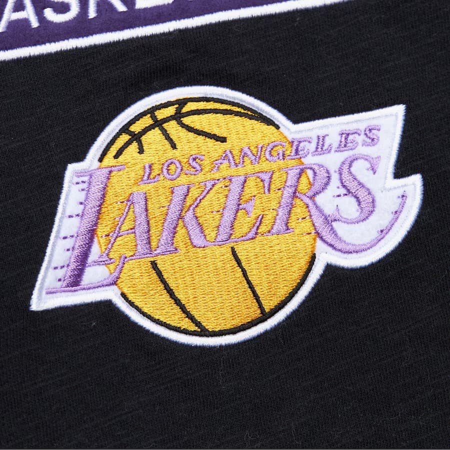 Футболка Mitchell & Ness Black Los Angeles Lakers Vintage Logo Legendary Slub T-Shirt