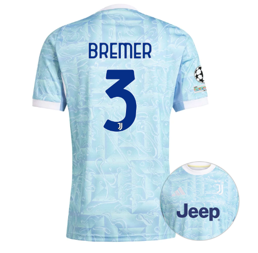 Детское футбольное джерси JUVENTUS away jersey 25/26 BREMER 3