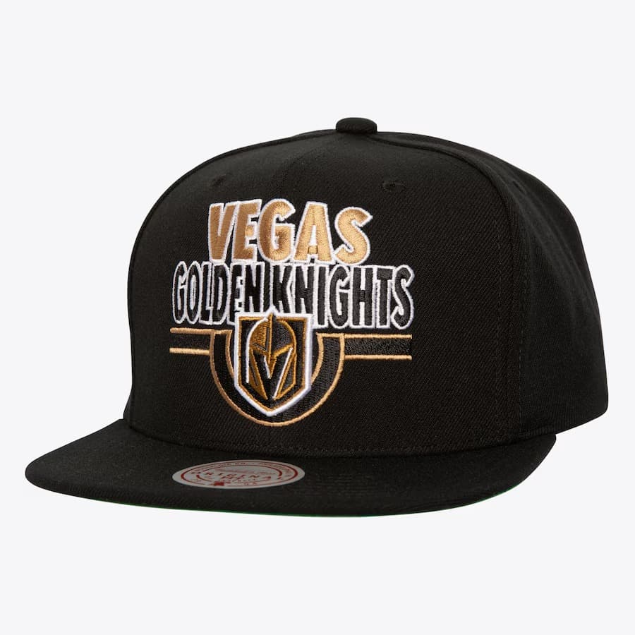Бейсболка Mitchell & Ness Black Vegas Golden Knights Retro Snapback Hat
