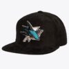 Mitchell-Ness-Black-San-Jose-Sharks-All-Directions-Corduroy-Snapback-Hat-100x100