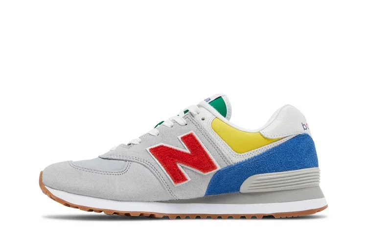 Кроссовки STAUD x New Balance 574 'Rain Cloud Team Red'
