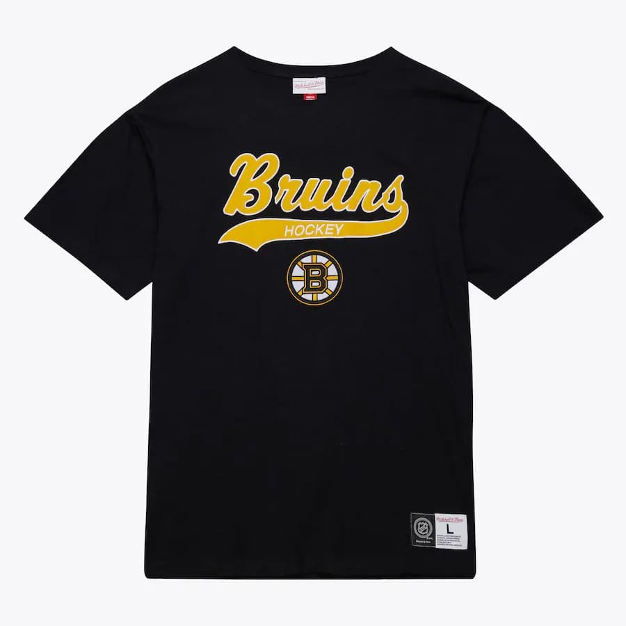 Футболка Mitchell & Ness Black Boston Bruins Legendary Slub T-Shirt