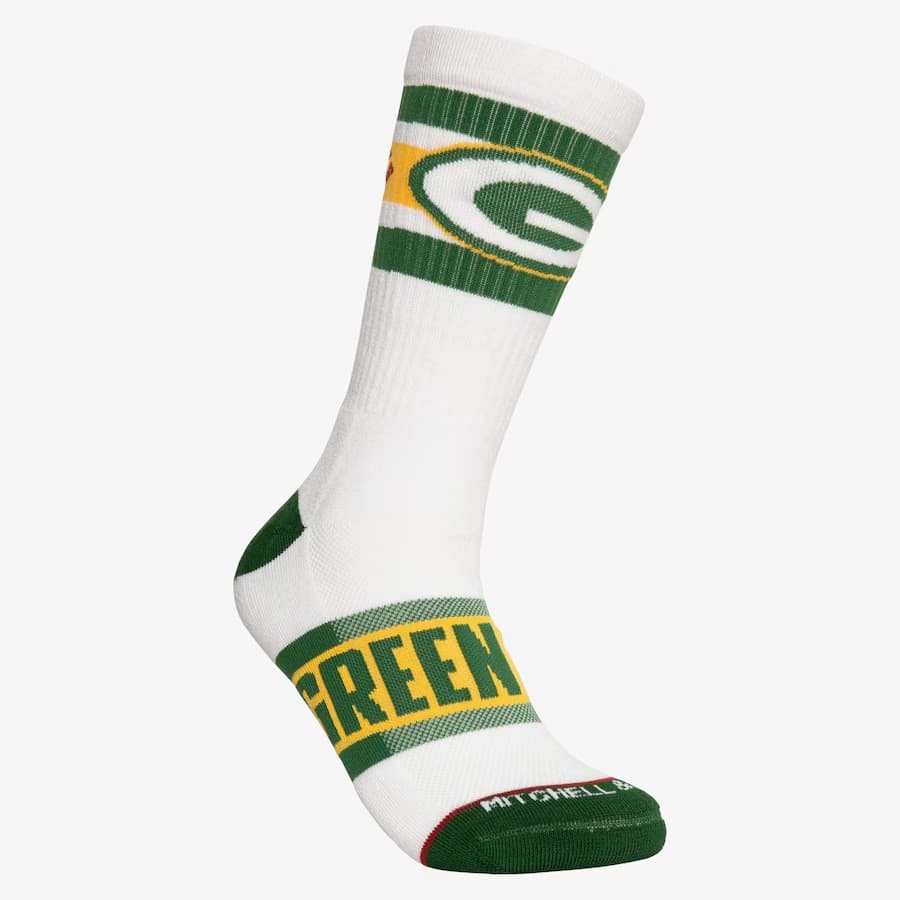Спортивные носки Mitchell & Ness Green Bay Packers Hail Mary Crew Socks