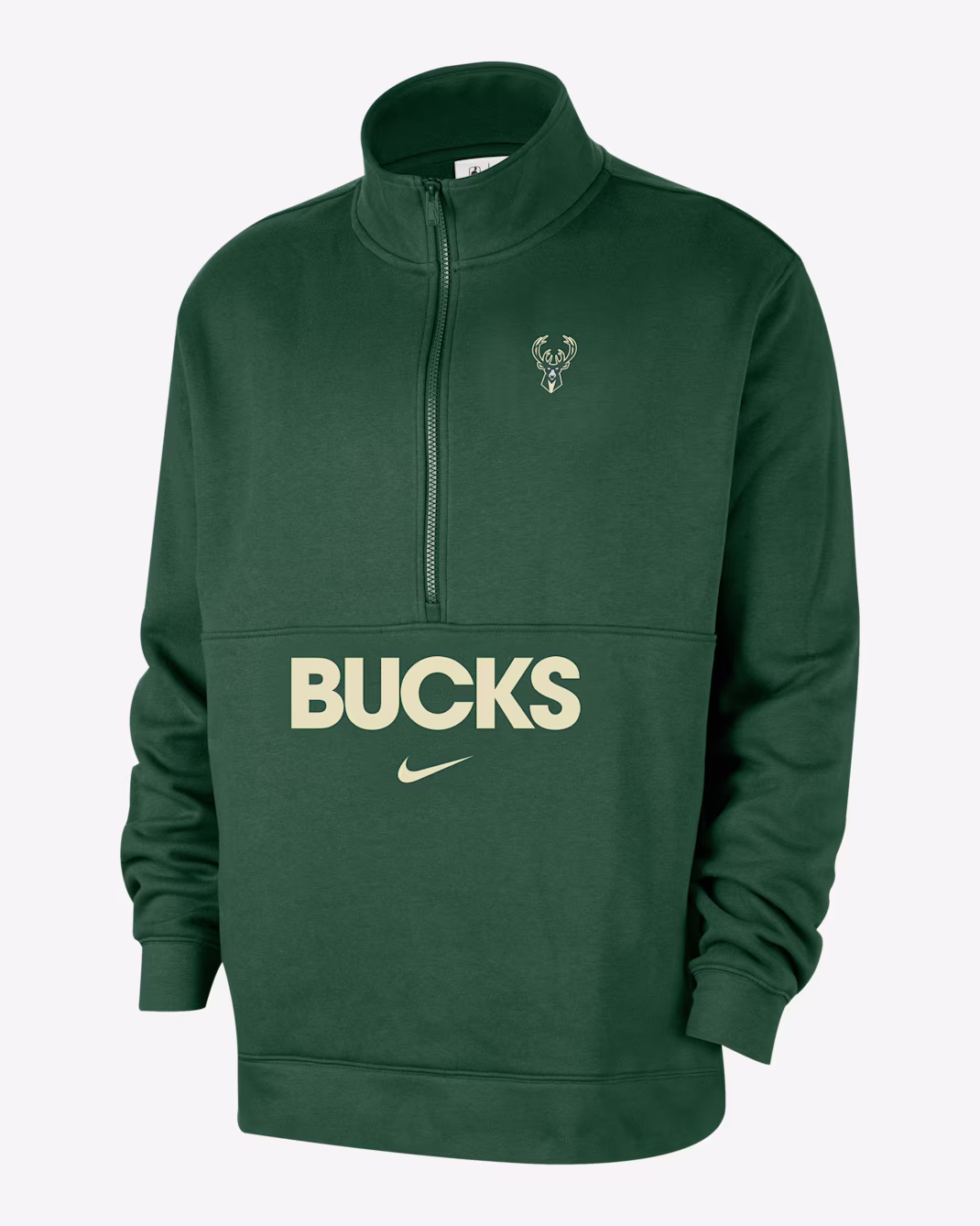 Мужская толстовка Nike NBA Milwaukee Bucks Club Courtside Fir/Flat Opal