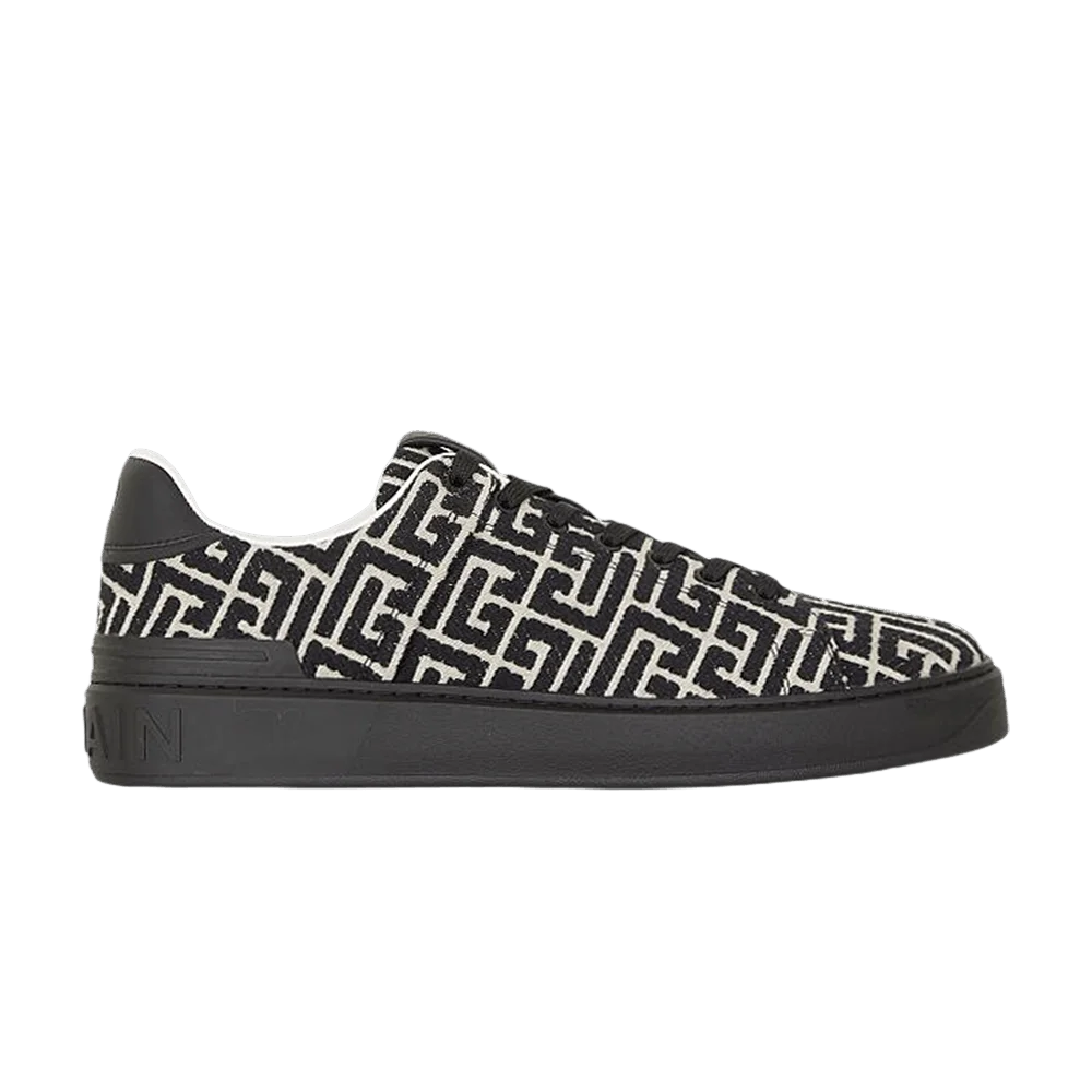 Кроссовки Balmain Monogram Jacquard B-Court Trainer 'Black'