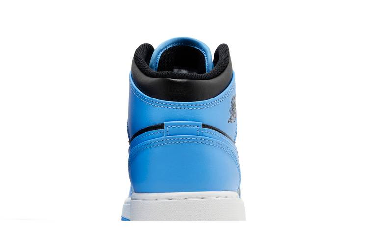 Кроссовки Air Jordan 1 Mid GS 'University Blue Black'