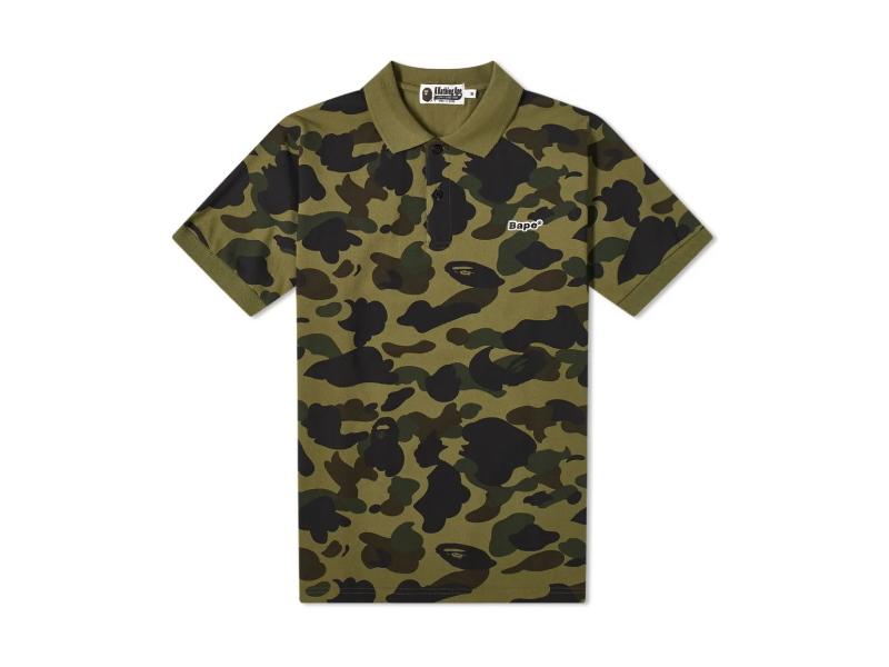 Поло BAPE 1st Camo Patched Polo Green