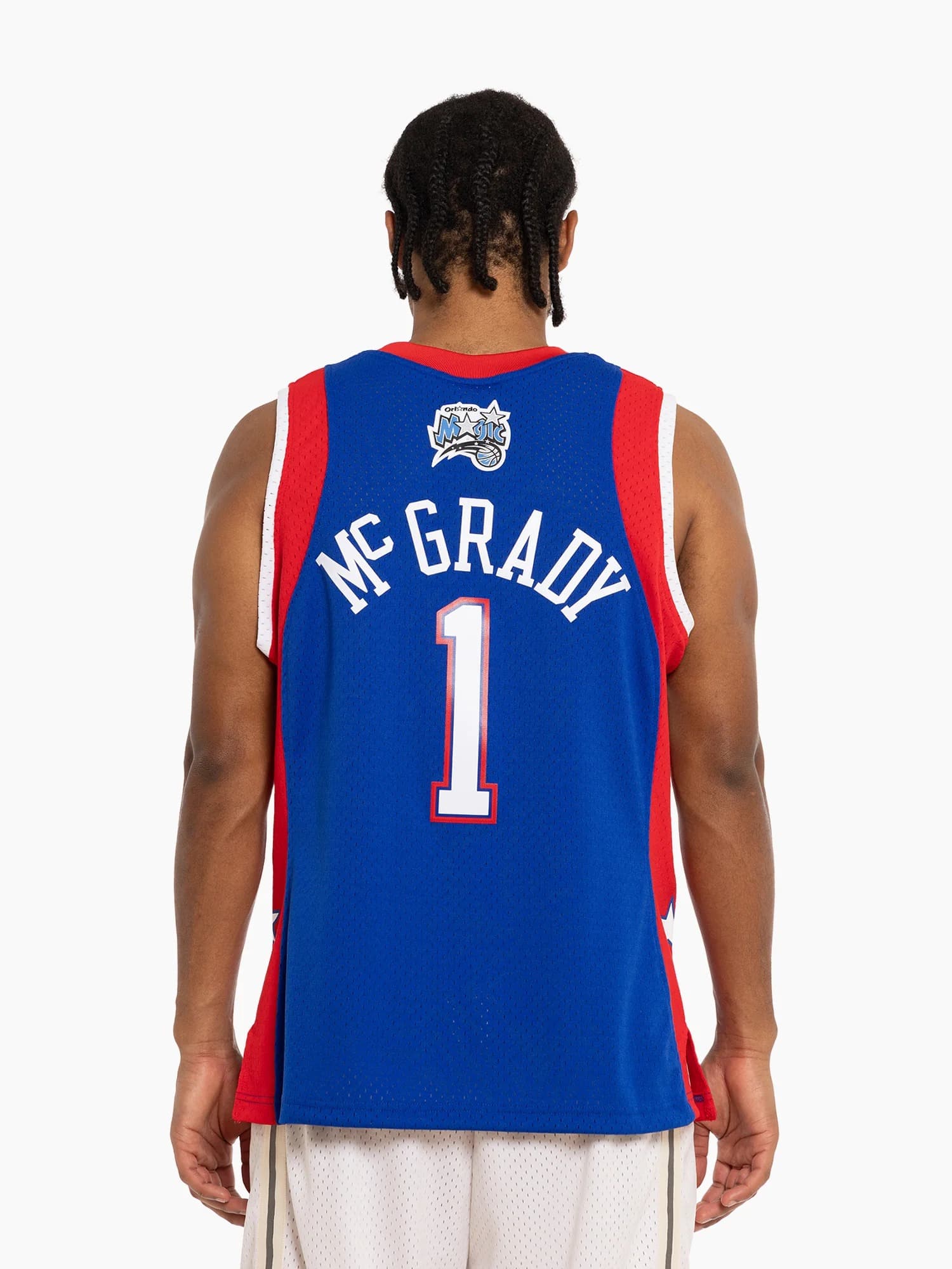 Баскетбольная джерси 2004 All Star Game Tracy McGrady #1 Hardwood Classics Throwback NBA Swingman Blue Jersey