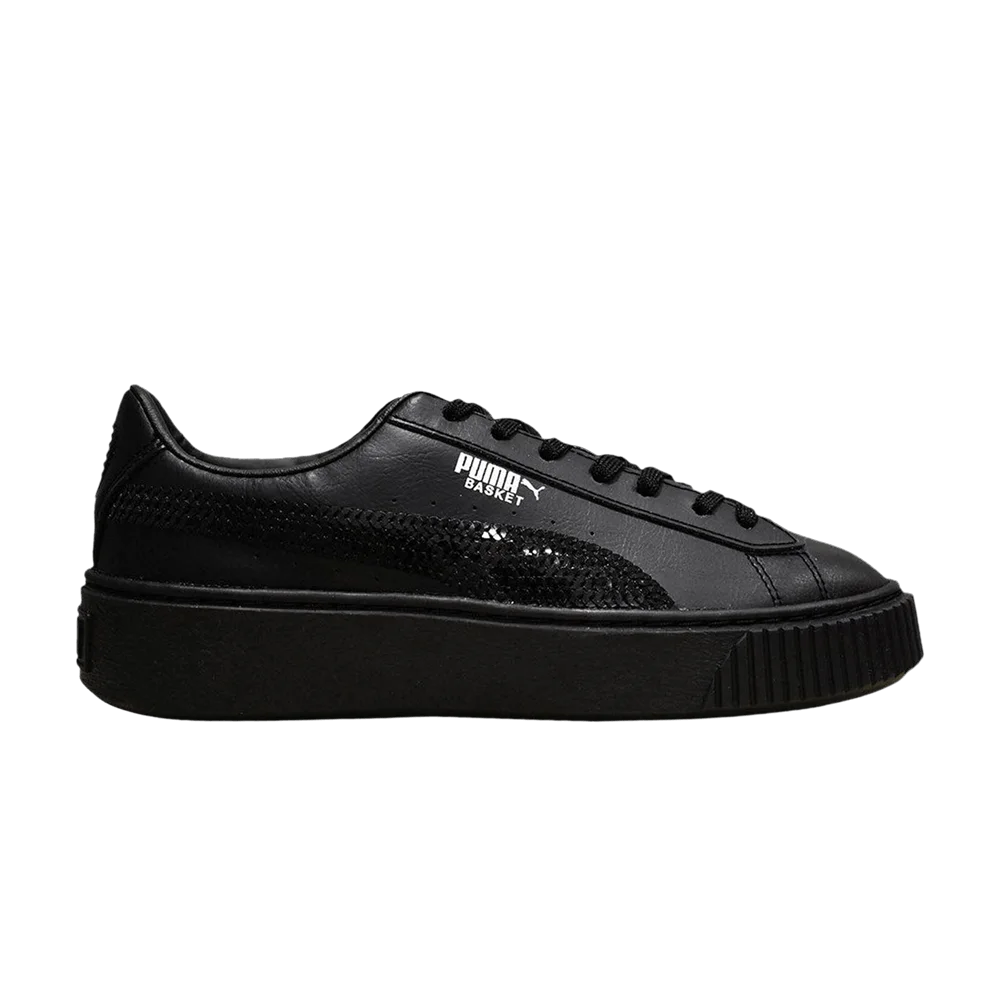Krossovki-Puma-Basket-Platform-Bling-Jr-Black