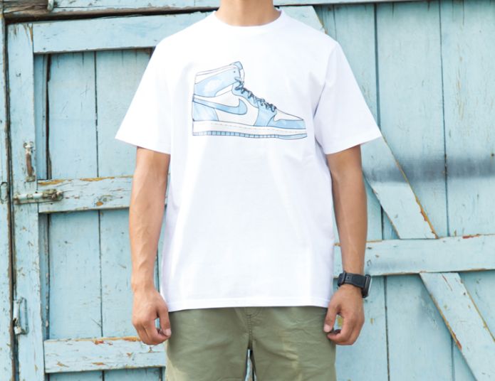Футболка 2019 Air Jordan 1 Tee White Blue