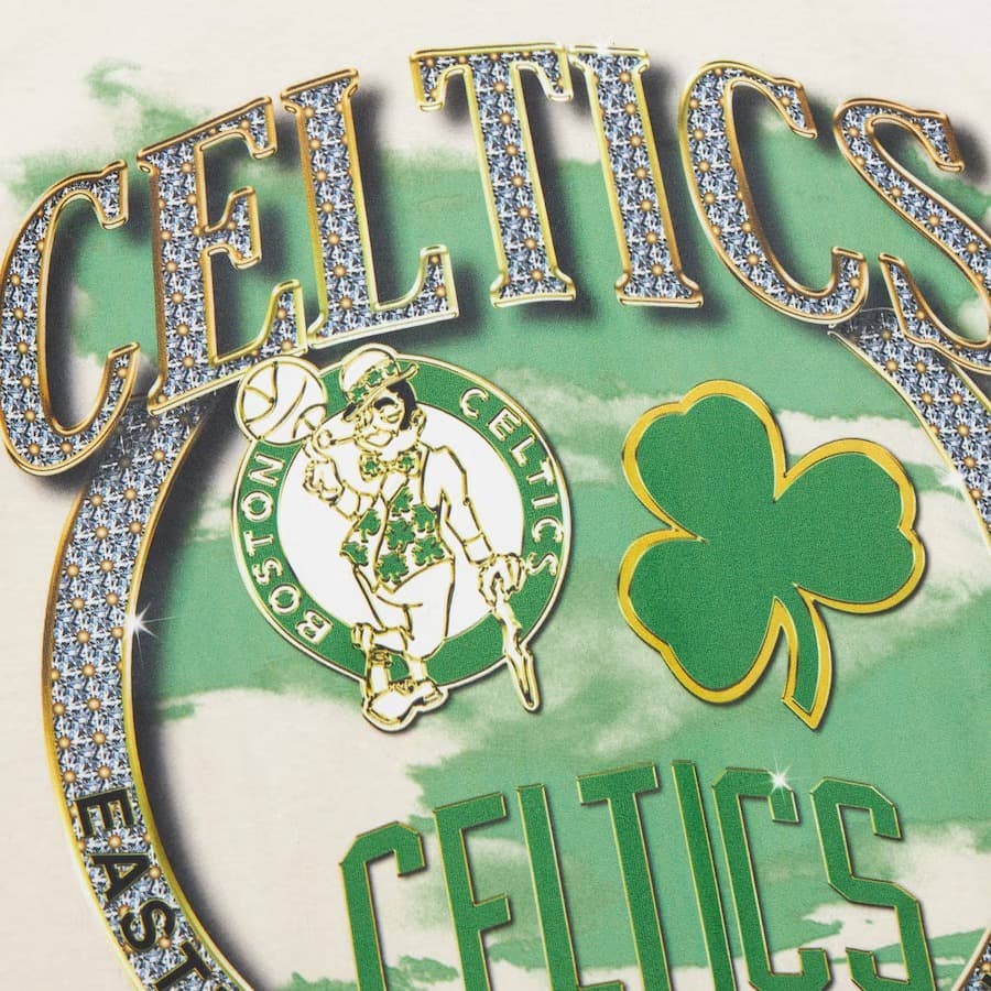 Футболка Mitchell & Ness Natural Boston Celtics Hardwood Classics Crown Jewels T-Shirt