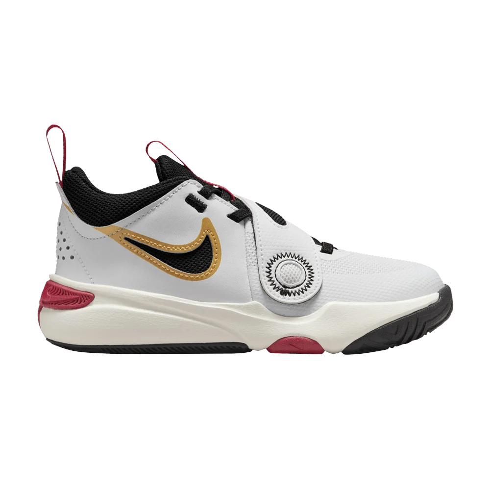Кроссовки Nike Team Hustle D11 PS 'White Gold University Red'