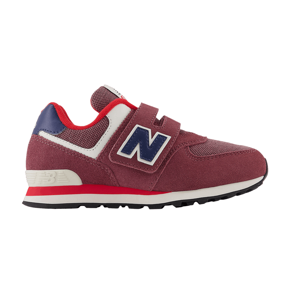 Кроссовки New Balance 574 Hook & Loop Little Kid Wide 'Washed Burgundy Navy'