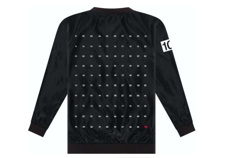 Бомбер 100 Thieves Numbers Bomber Jacket Black