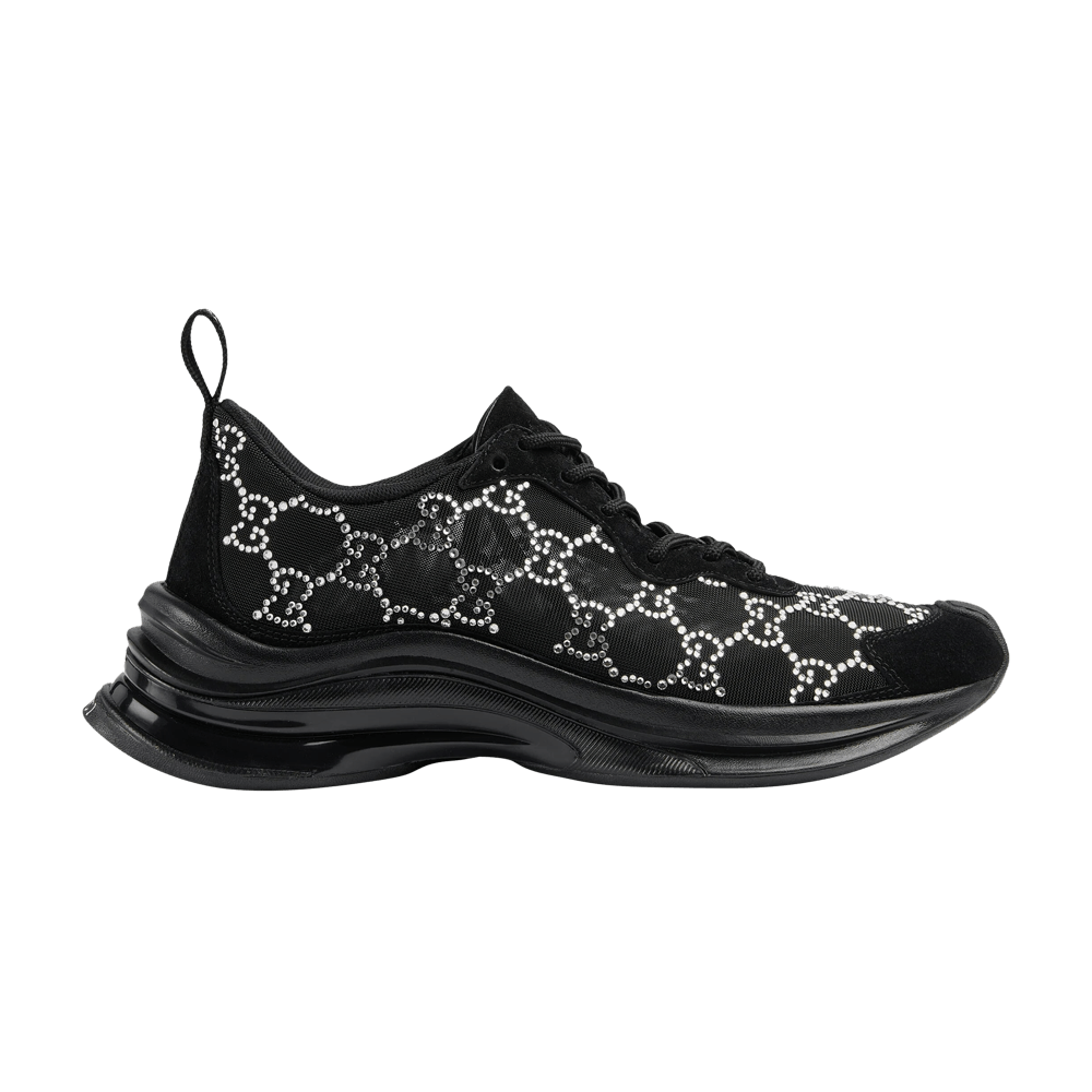 Кроссовки Gucci Wmns Run Sneaker 'GG Crystal - Black'
