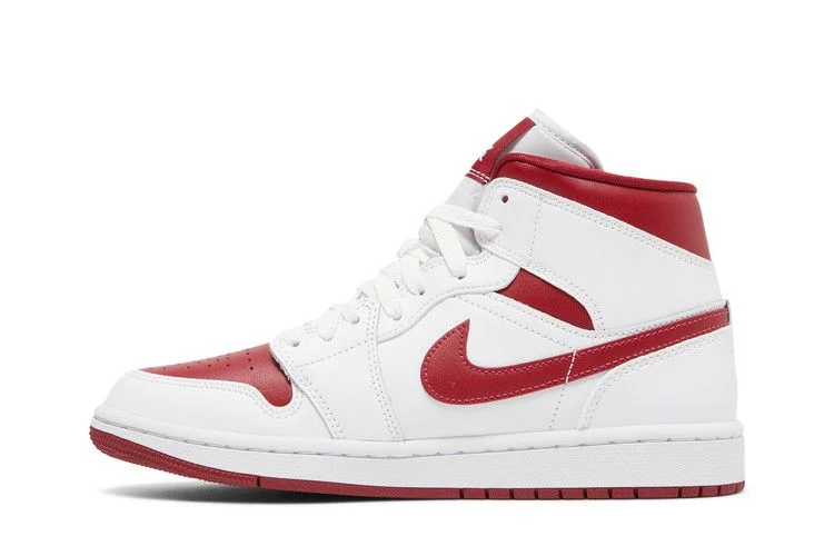 Кроссовки Wmns Air Jordan 1 Mid 'White Pomegranate'