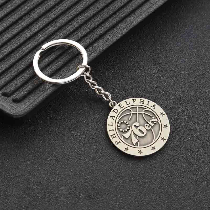 Брелок для ключей Jinduo 76ers Steel Logo Keychain