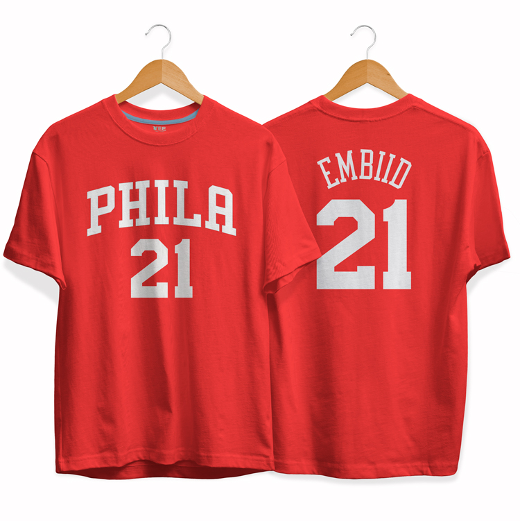 Футболка Philadelphia 76ers 21 Joel Embiid tee by slamdunk
