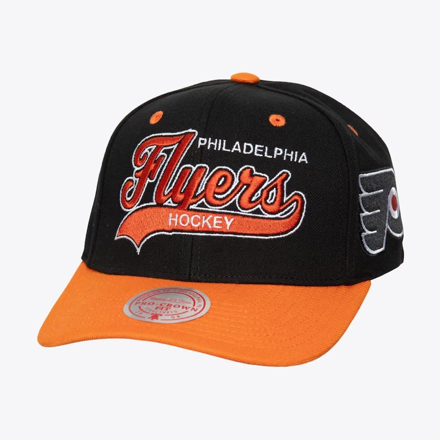 Бейсболка Mitchell & Ness Black Philadelphia Flyers Tailsweep 2.0 Pro Snapback Hat