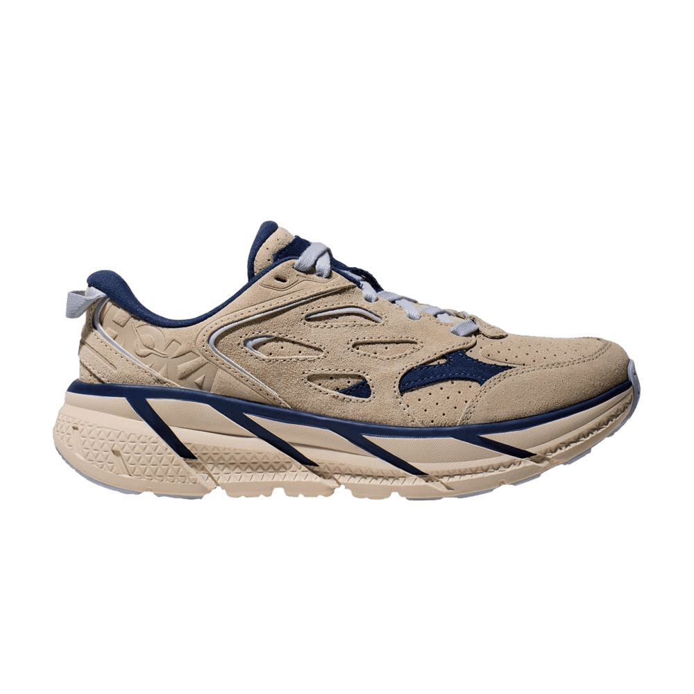 Кроссовки HOKA Clifton L Suede 'Oat Milk Bellwether Blue'