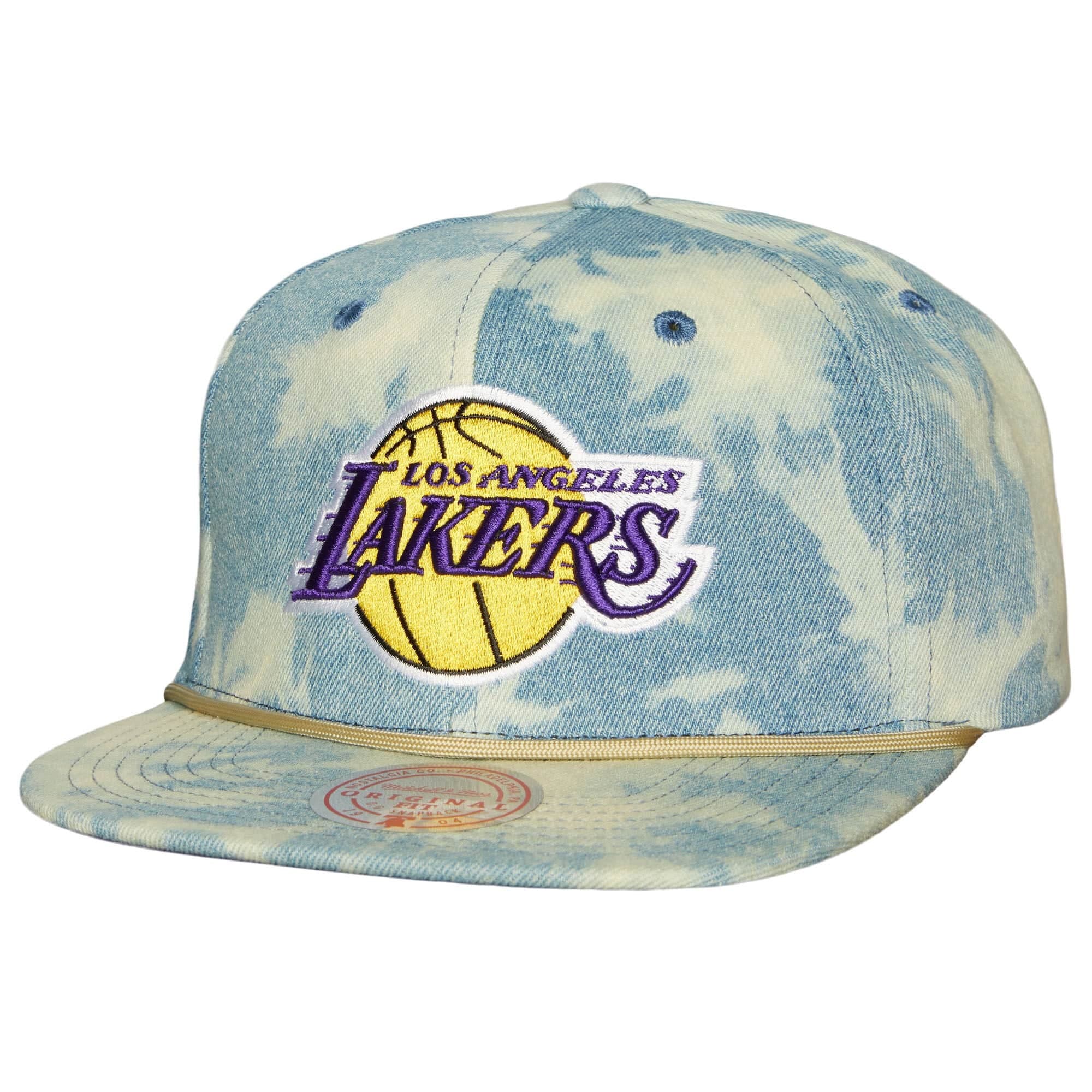 Бейсболка Mitchell & Ness Acid Wash Snapback Los Angeles Lakers Hat
